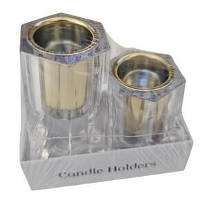 Gold Crescent Candle Holders NEW